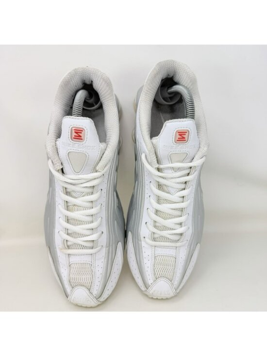 Nike Shox R4 Running Shoes White Metallic Silver Men’s Size 88 main image 4